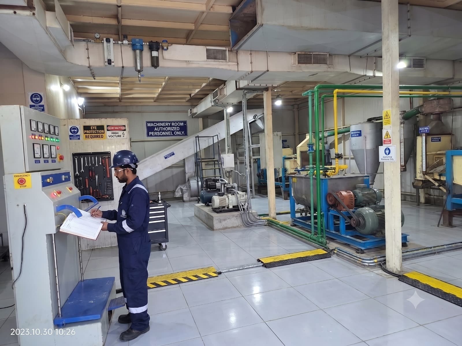 Machinery room at the Purify Foods dehydration facility